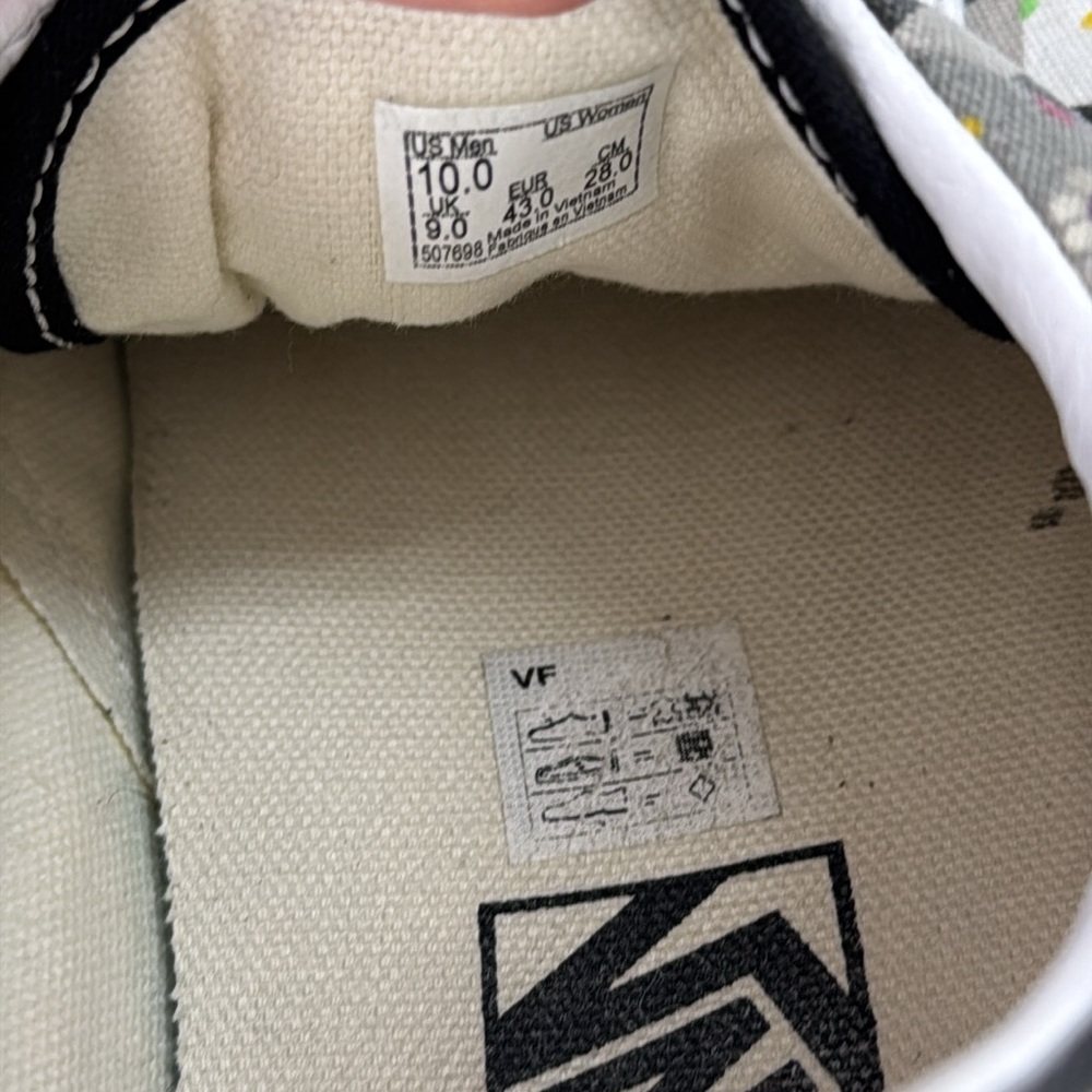 VANS Old Skool Checkered Cubed Sneakers Lace Up Size Mens 10 - Picture 7 of 9